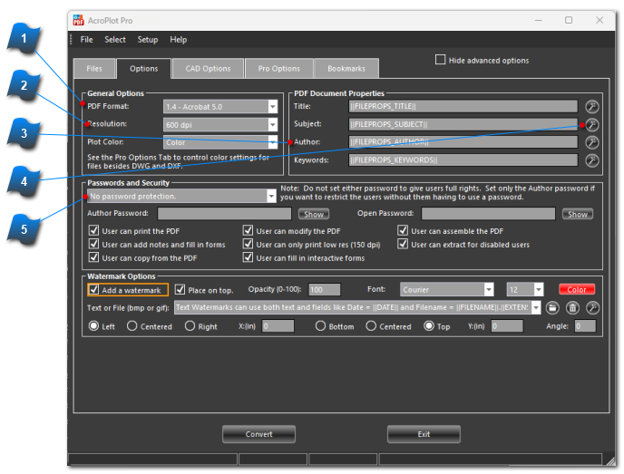 Step 9: Set PDF File Properties