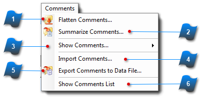 Comments Menu